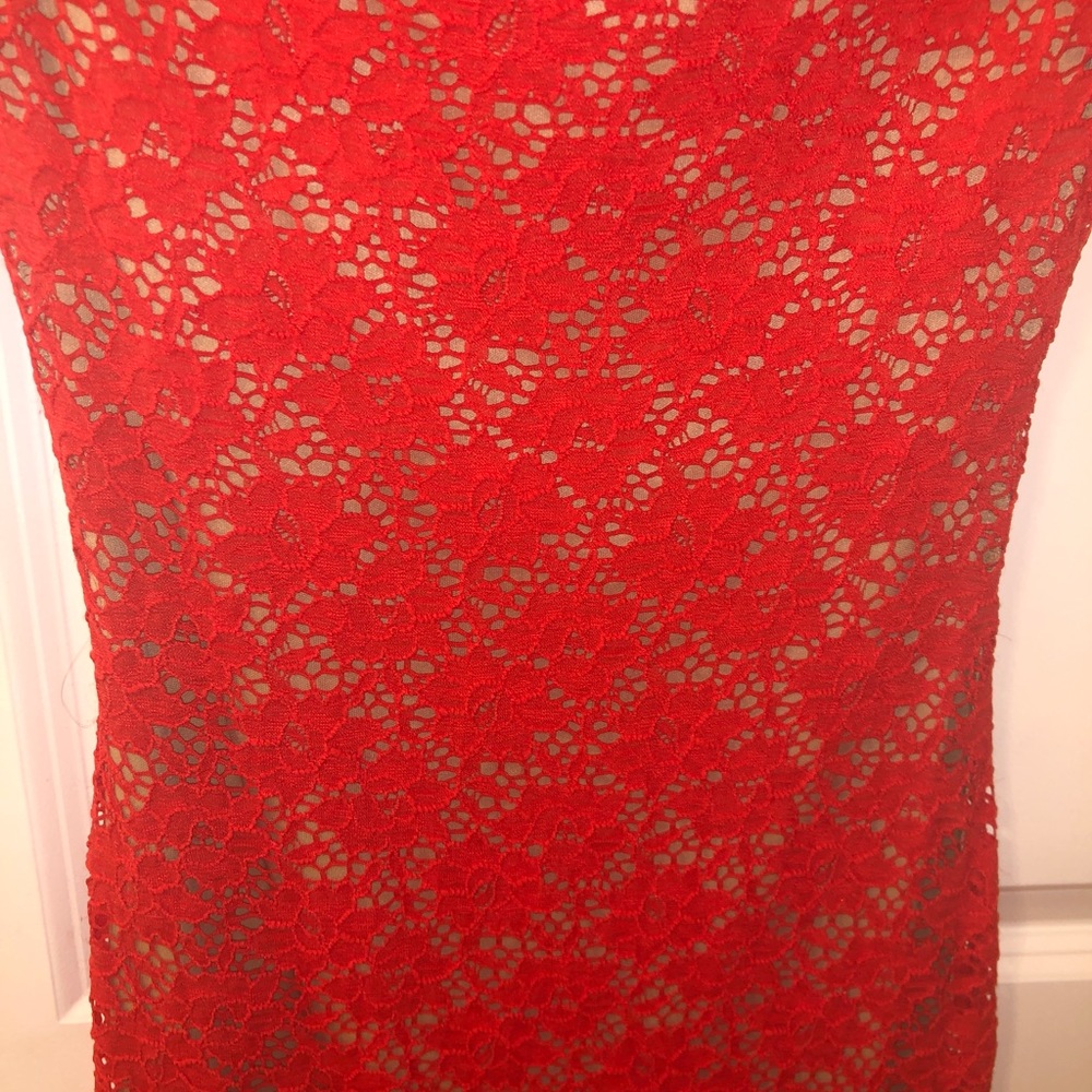 Red Crochet Dress - Picture 3 of 3